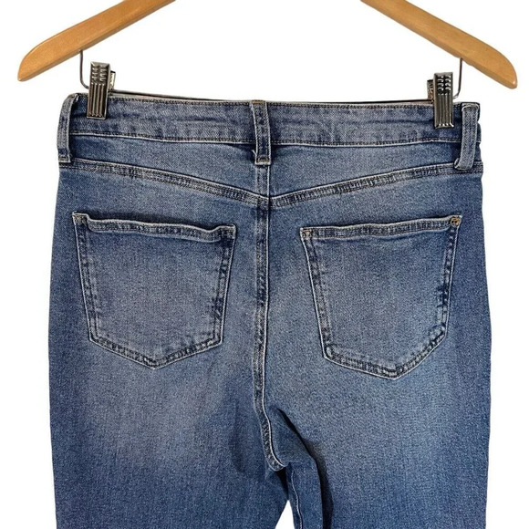 No Boundaries Jeans Juniors 9 Distressed Frayed Hem Cropped High Waisted Denim - Picture 6 of 7